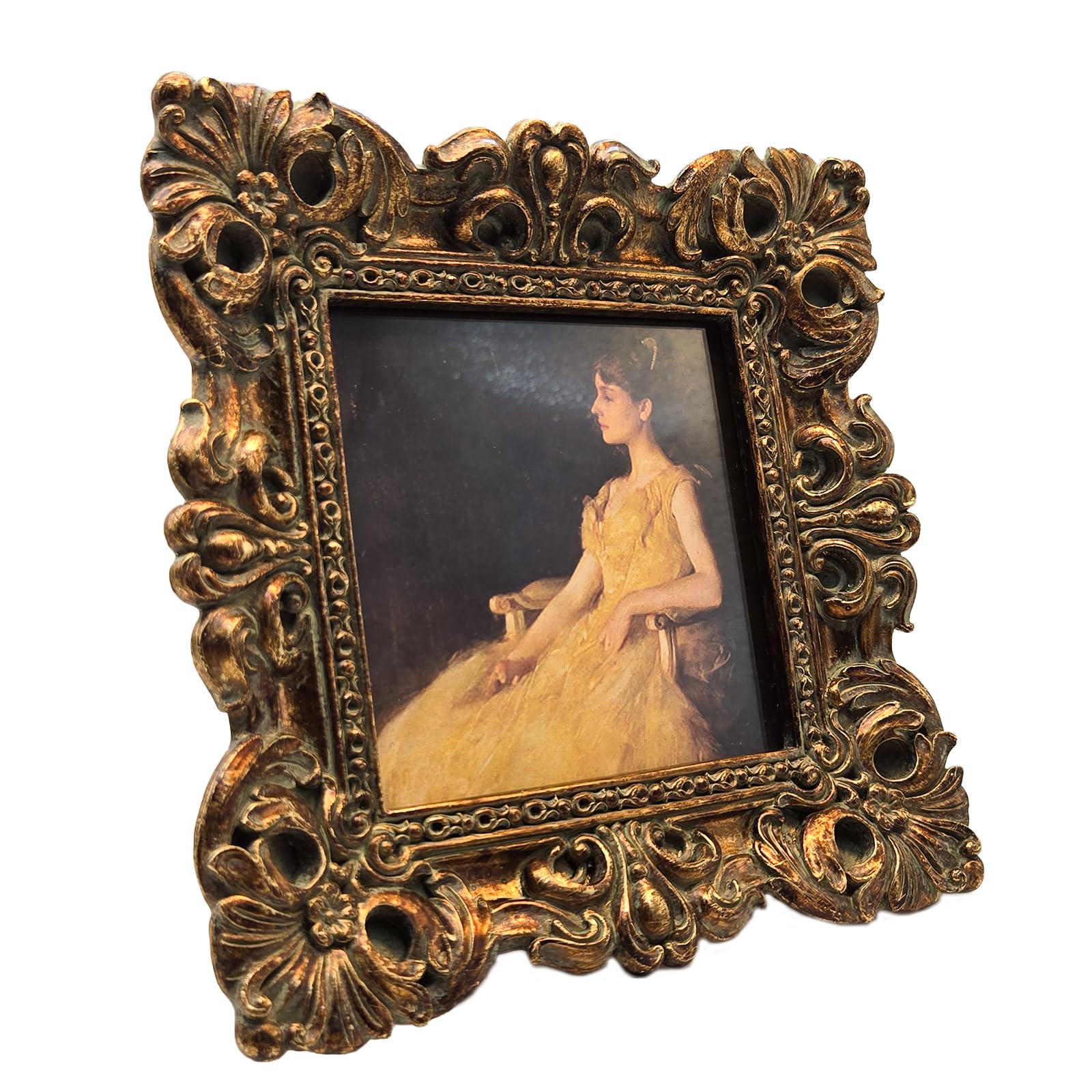 Amazon.com - CISOO 4x4 Vintage Small Picture Frame, Antique Ornate